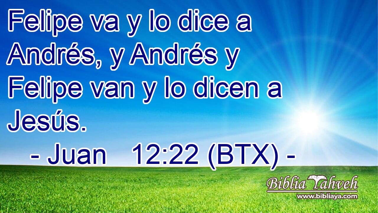 Felipe va y lo dice a Andrés, y Andrés y Felipe van y lo dicen a Jesús.