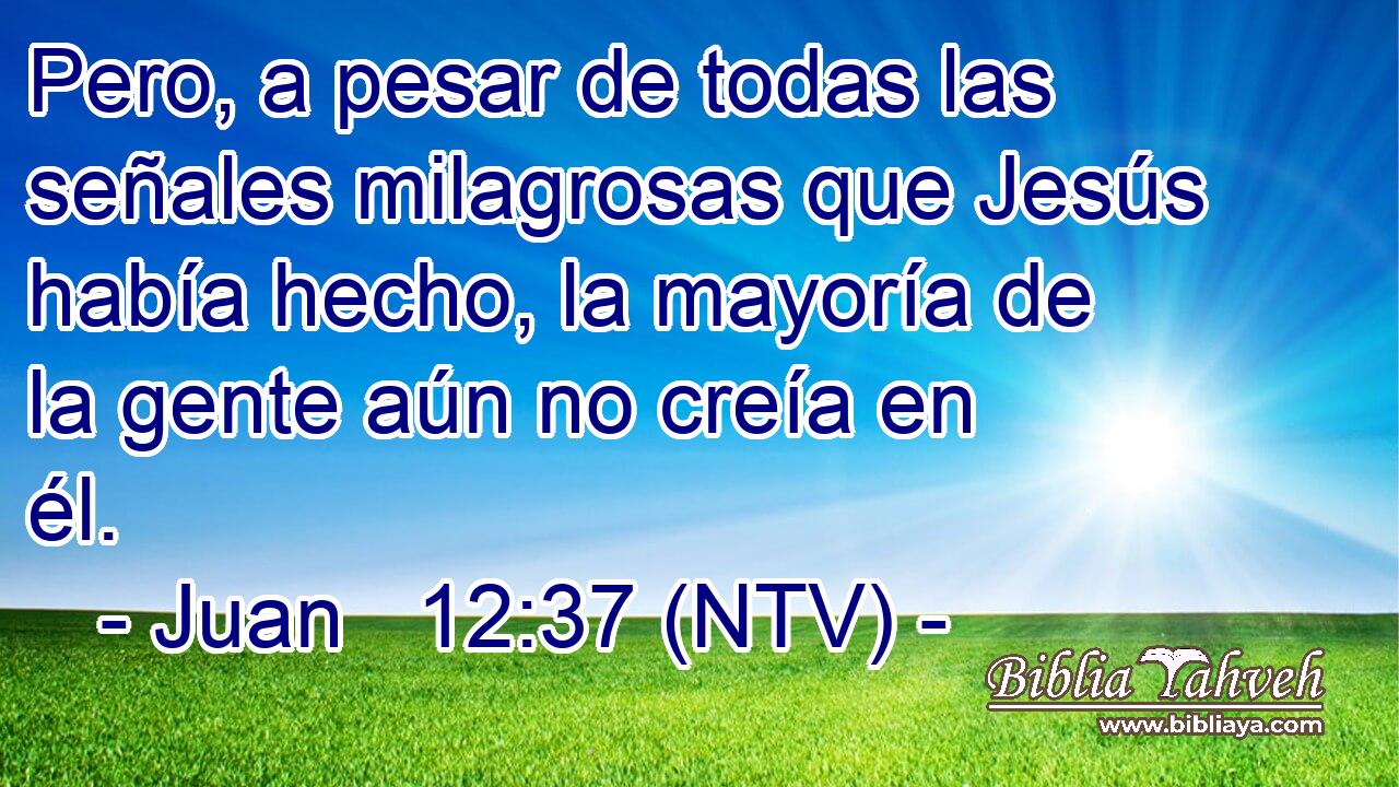 Pero, a pesar de todas las señales milagrosas que Jesús había hecho, la mayoría de la gente aún no creía en él.