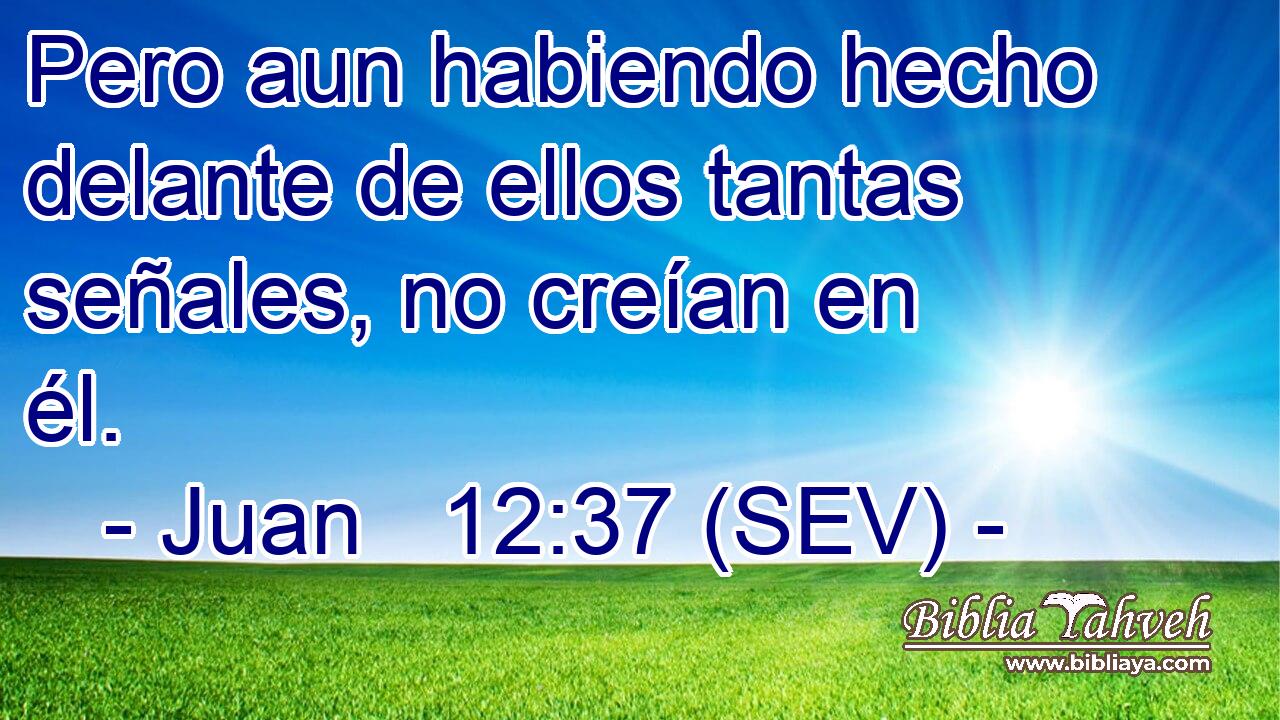 Pero aun habiendo hecho delante de ellos tantas señales, no creían en él.