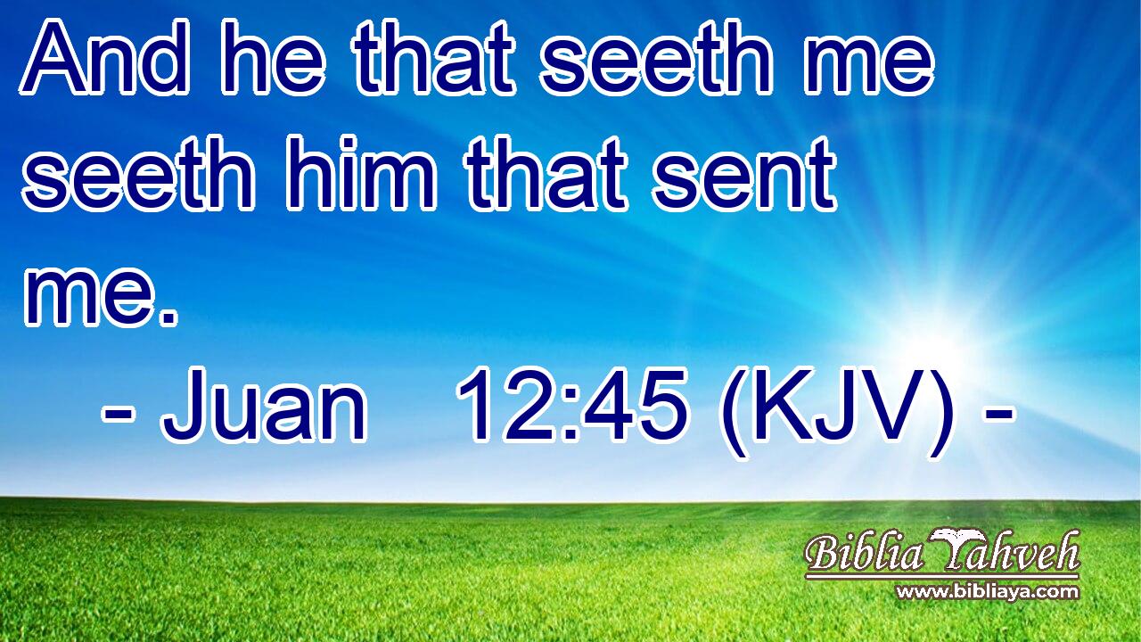 And he that seeth me seeth him that sent me.