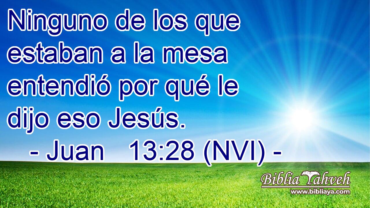  Ninguno de los que estaban a la mesa entendió por qué le dijo eso Jesús. 