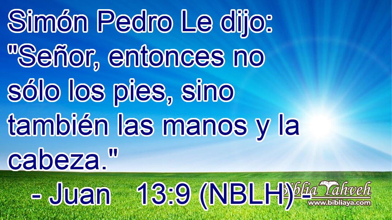  Simón Pedro Le dijo: 