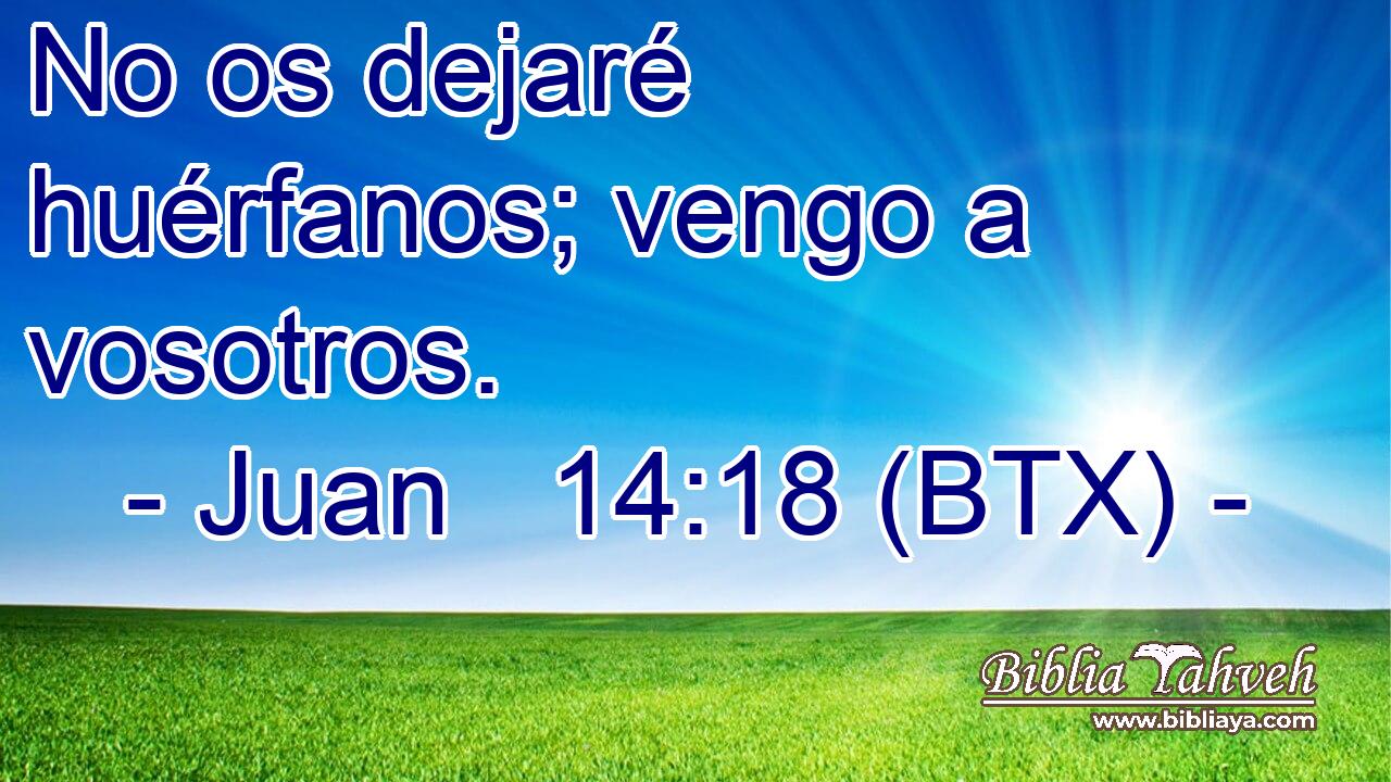No os dejaré huérfanos; vengo a vosotros.