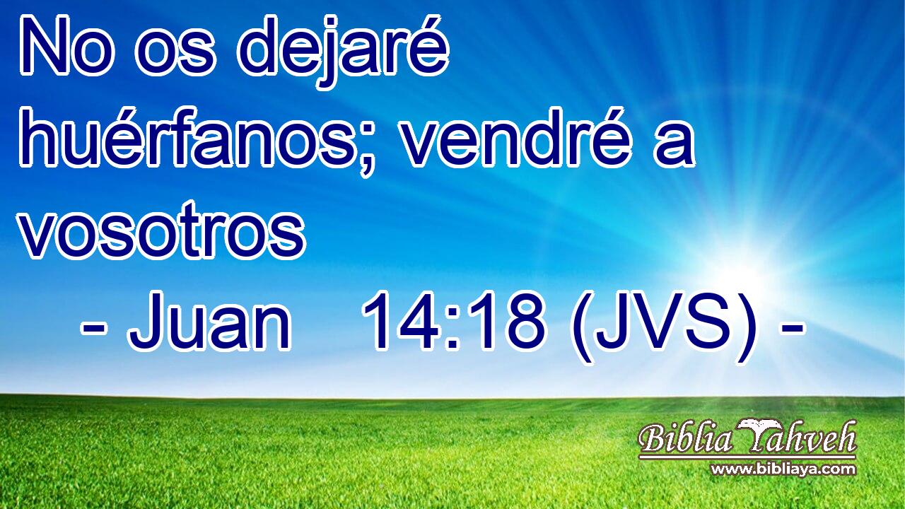 No os dejaré huérfanos; vendré a vosotros