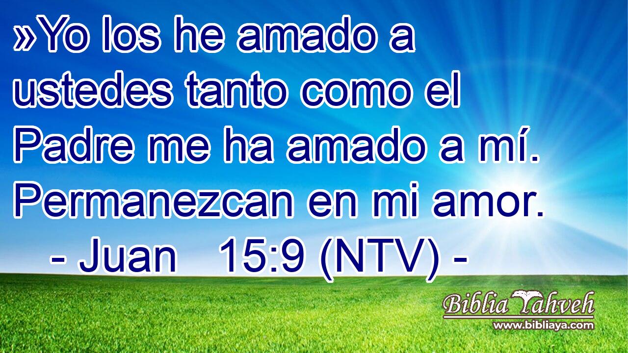 »Yo los he amado a ustedes tanto como el Padre me ha amado a mí. Permanezcan en mi amor.