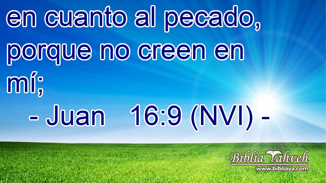  en cuanto al pecado, porque no creen en mí; 