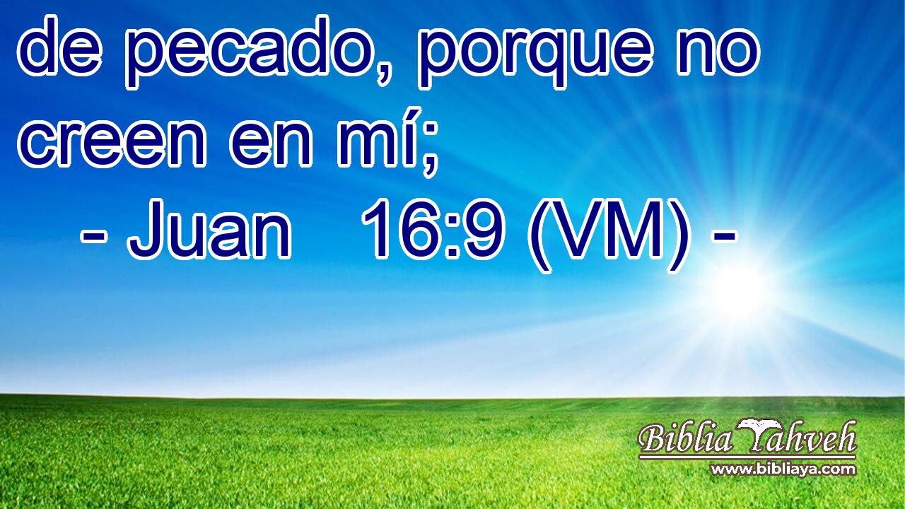  de pecado, porque no creen en mí; 
