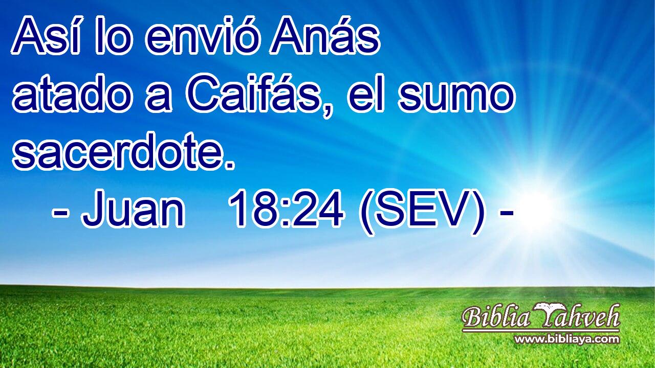 Así lo envió Anás atado a Caifás, el sumo sacerdote.