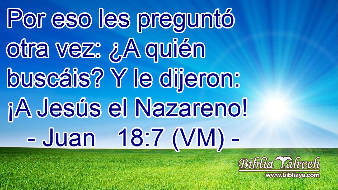  Por eso les preguntó otra vez: ¿A quién buscáis? Y le dijeron: ¡A Jesús el Nazareno! 
