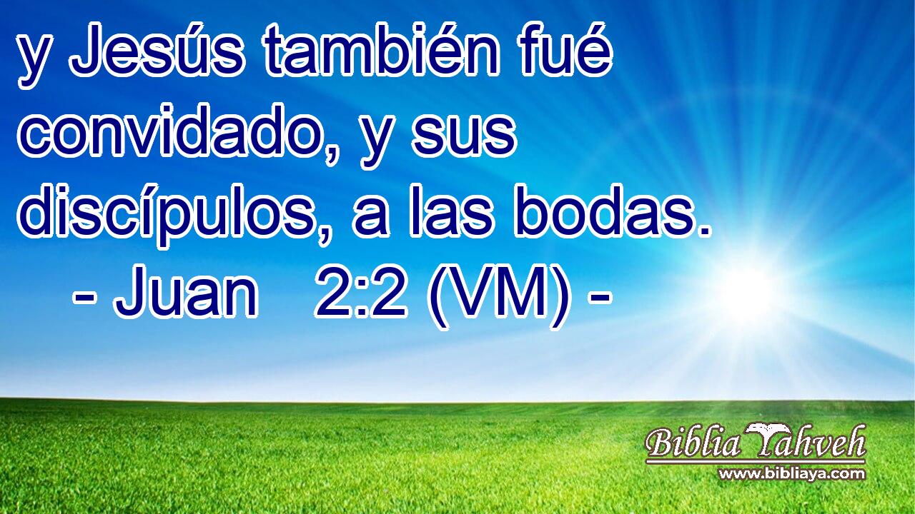  y Jesús también fué convidado, y sus discípulos, a las bodas. 