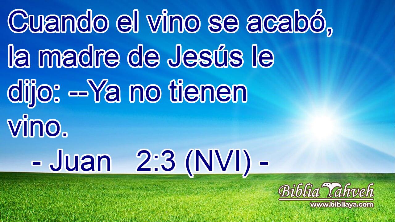  Cuando el vino se acabó, la madre de Jesús le dijo: --Ya no tienen vino. 