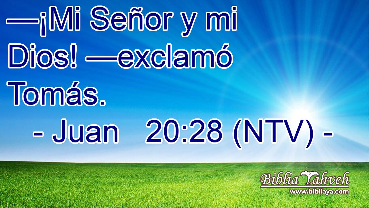 —¡Mi Señor y mi Dios! —exclamó Tomás.