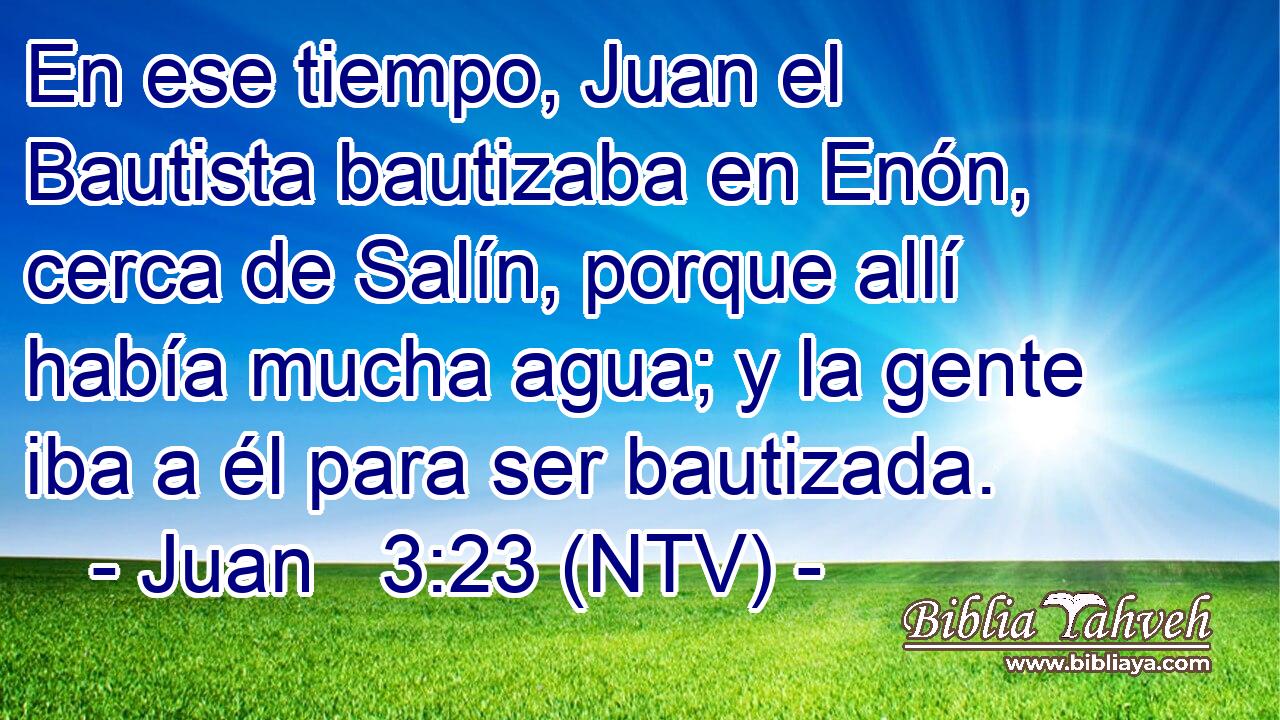 En ese tiempo, Juan el Bautista bautizaba en Enón, cerca de Salín, porque allí había mucha agua; y la gente iba a él para ser bautizada.