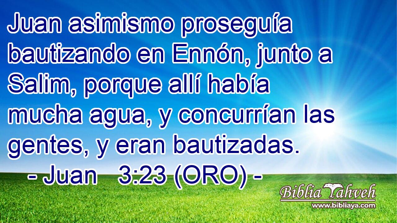  Juan asimismo proseguía bautizando en Ennón, junto a Salim, porque allí había mucha agua, y concurrían las gentes, y eran bautizadas. 