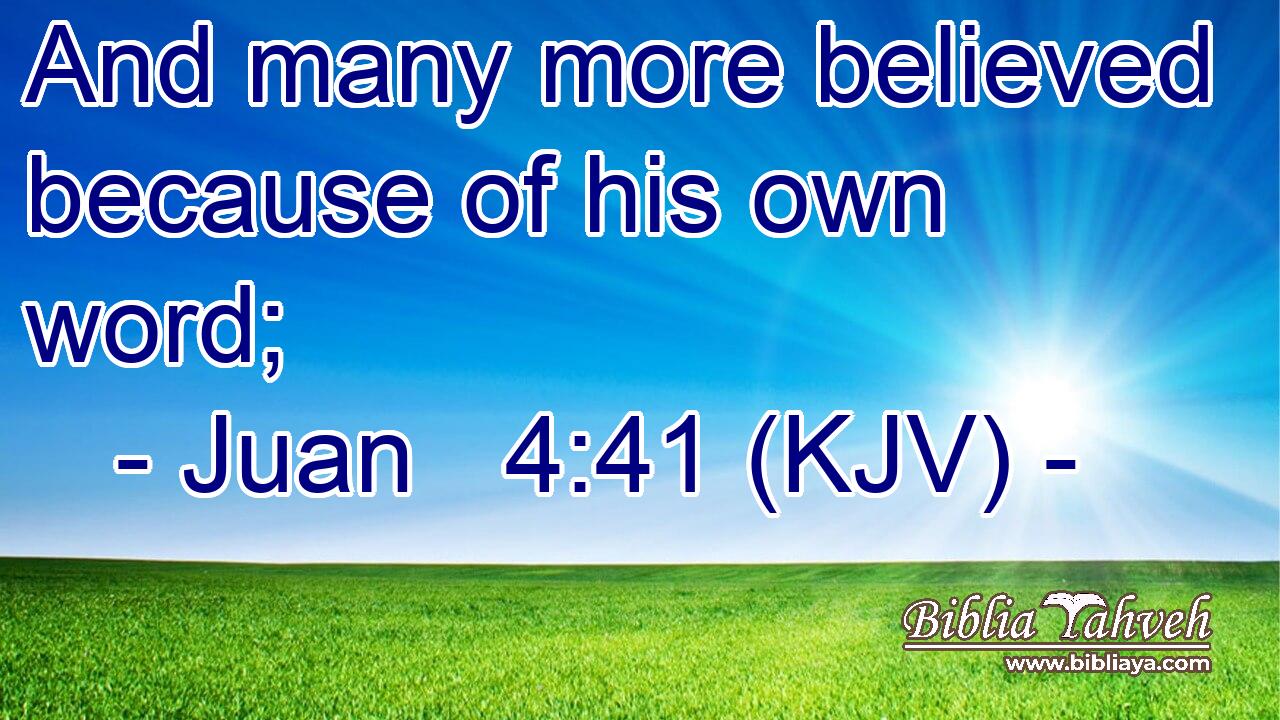 And many more believed because of his own word;