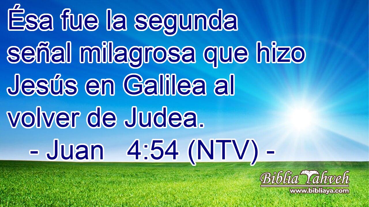 Ésa fue la segunda señal milagrosa que hizo Jesús en Galilea al volver de Judea.