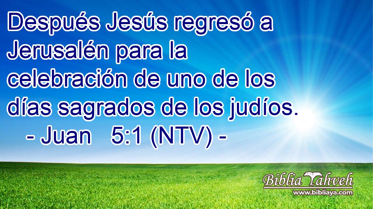 Después Jesús regresó a Jerusalén para la celebración de uno de los días sagrados de los judíos.