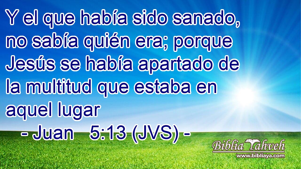 Y el que había sido sanado, no sabía quién era; porque Jesús se había apartado de la multitud que estaba en aquel lugar