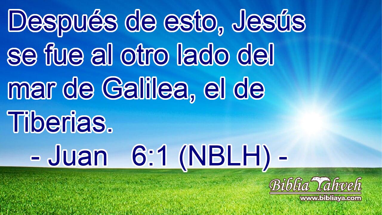  Después de esto, Jesús se fue al otro lado del mar de Galilea, el de Tiberias. 