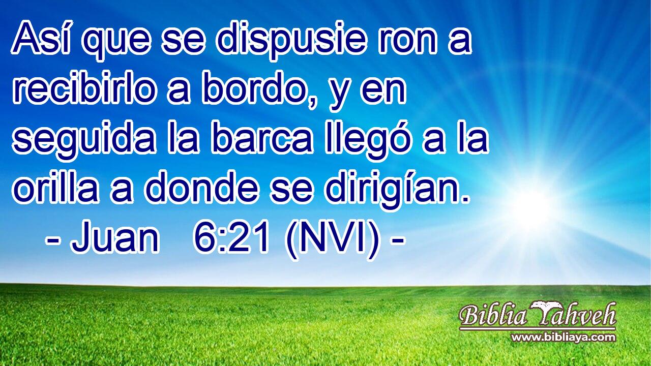  Así que se dispusie ron a recibirlo a bordo, y en seguida la barca llegó a la orilla a donde se dirigían. 