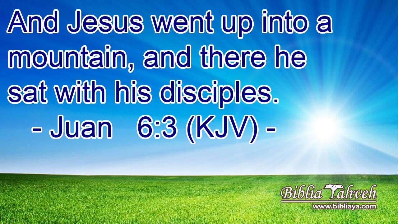 And Jesus went up into a mountain, and there he sat with his disciples.
