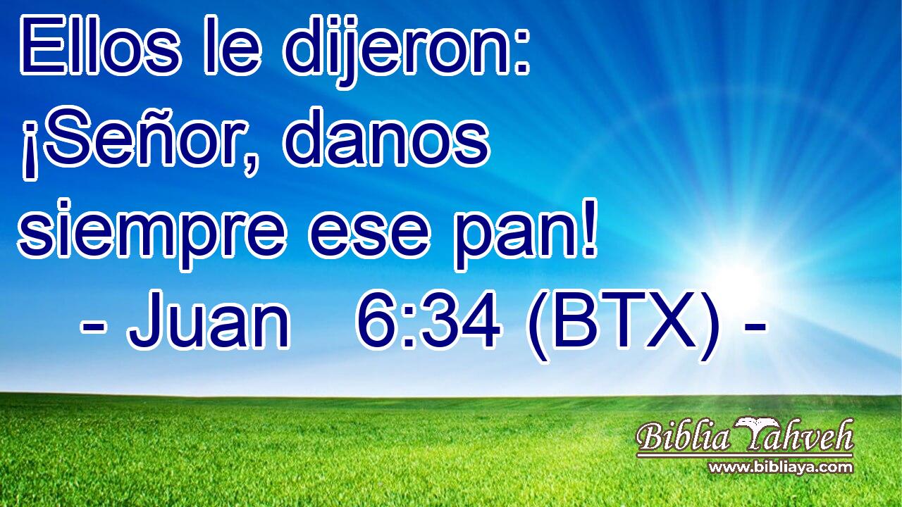 Ellos le dijeron: ¡Señor, danos siempre ese pan!