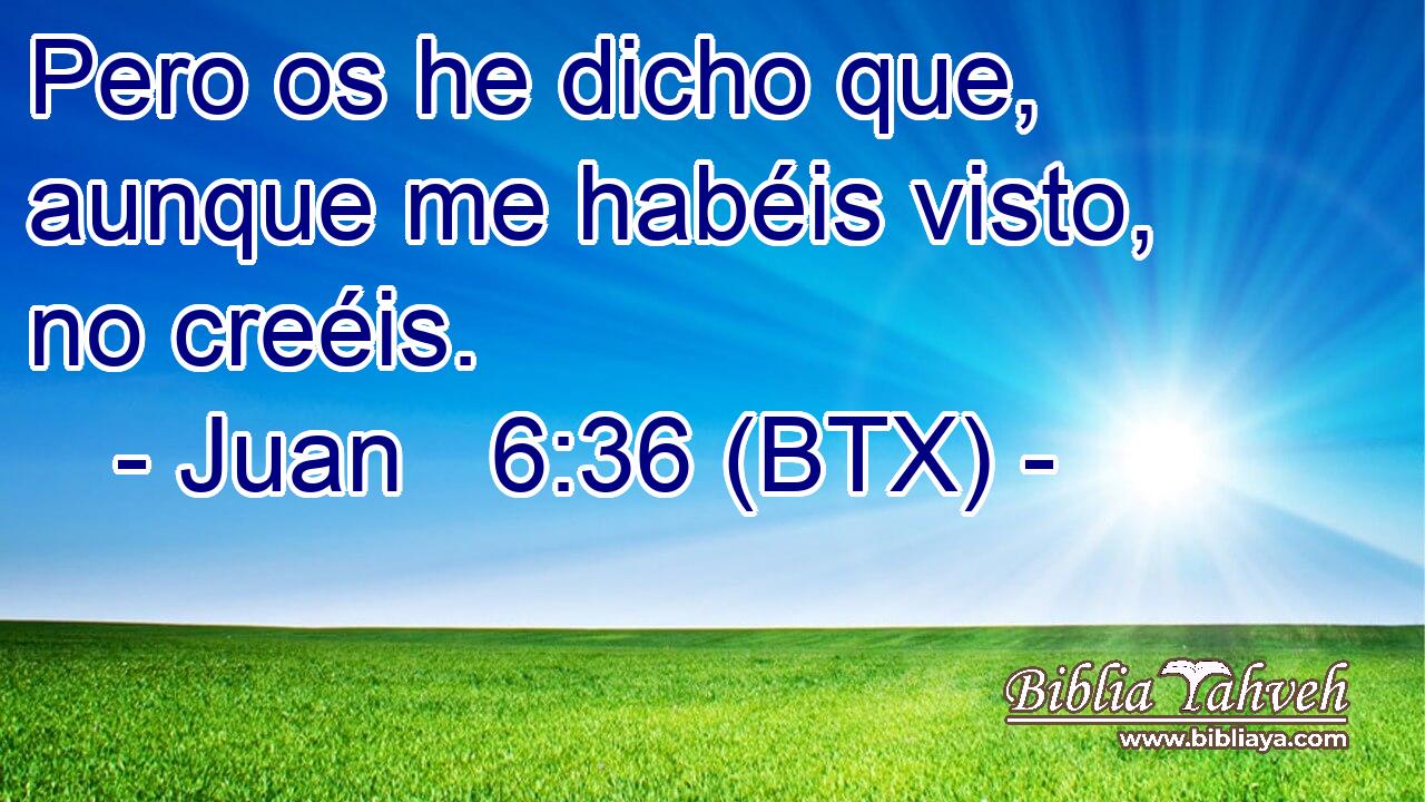 Pero os he dicho que, aunque me habéis visto, no creéis.