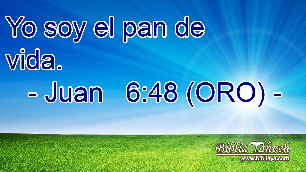  Yo soy el pan de vida. 