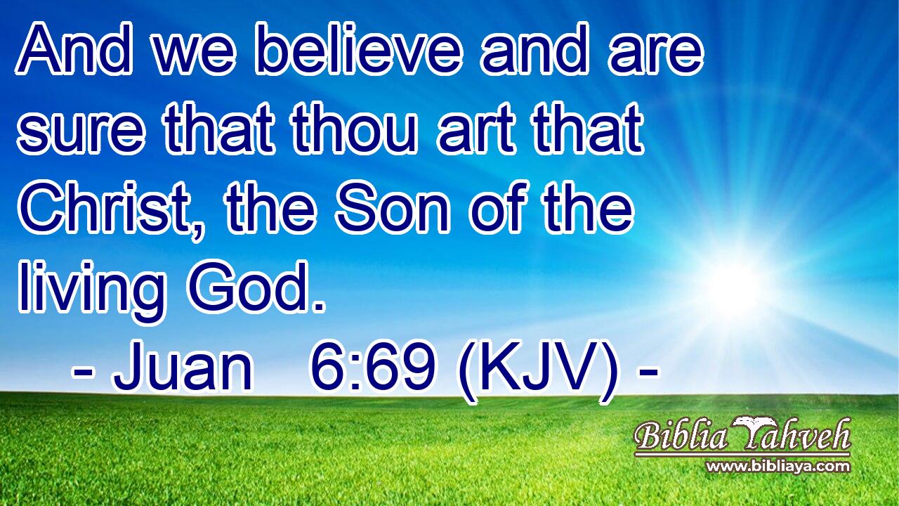And we believe and are sure that thou art that Christ, the Son of the living God.