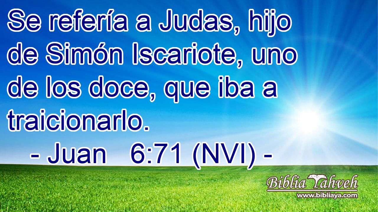  Se refería a Judas, hijo de Simón Iscariote, uno de los doce, que iba a traicionarlo. 