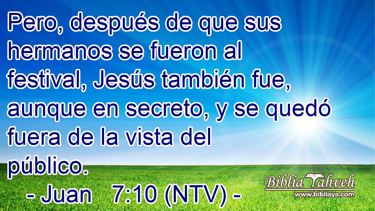 Pero, después de que sus hermanos se fueron al festival, Jesús también fue, aunque en secreto, y se quedó fuera de la vista del público.