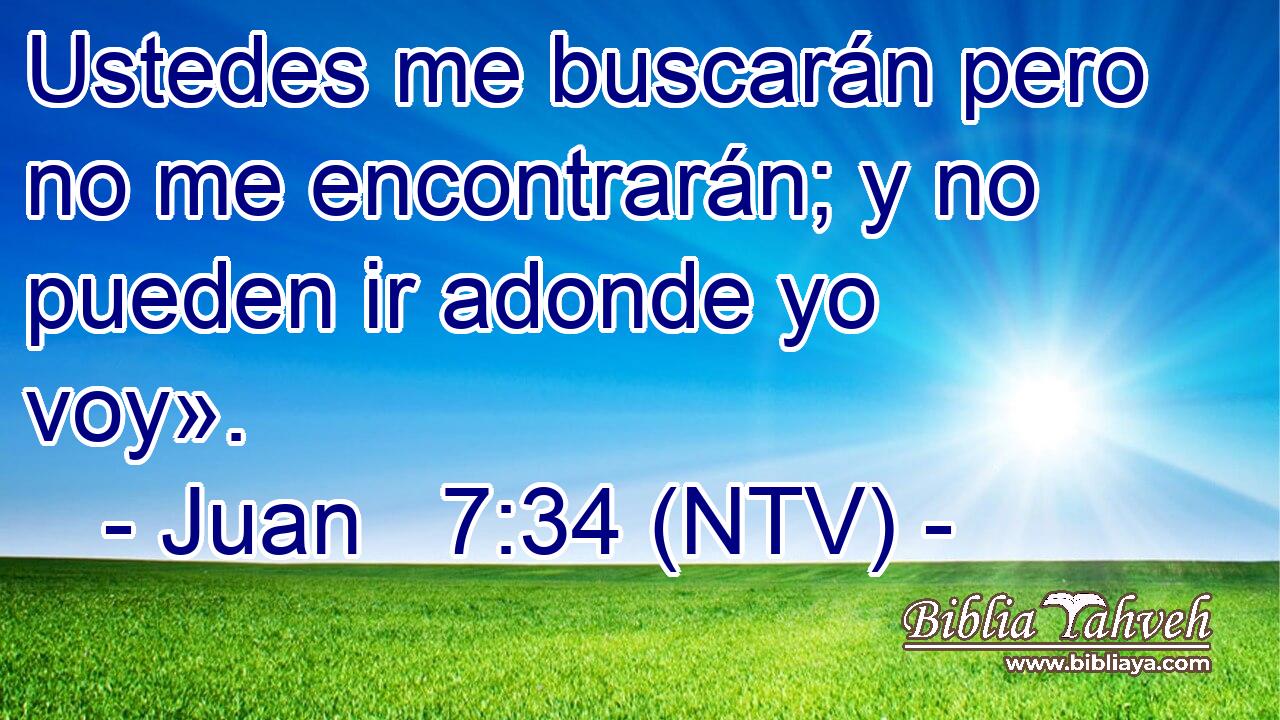 Ustedes me buscarán pero no me encontrarán; y no pueden ir adonde yo voy».