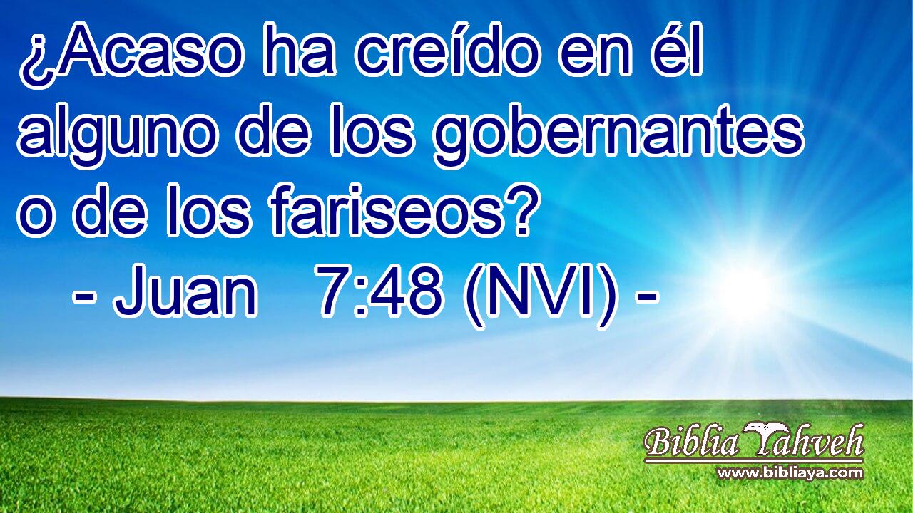  ¿Acaso ha creído en él alguno de los gobernantes o de los fariseos? 
