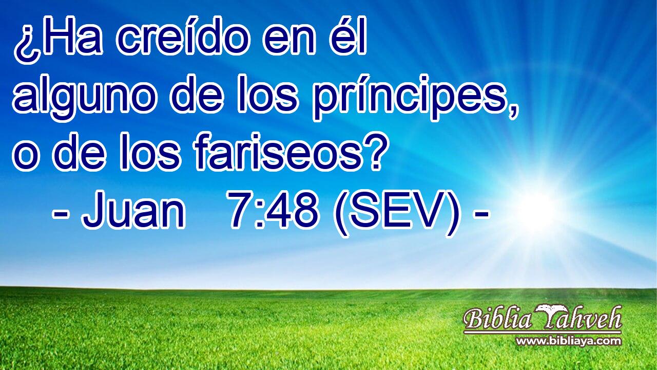 ¿Ha creído en él alguno de los príncipes, o de los fariseos?