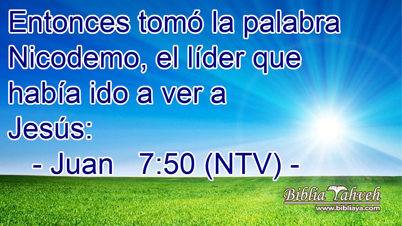 Entonces tomó la palabra Nicodemo, el líder que había ido a ver a Jesús: