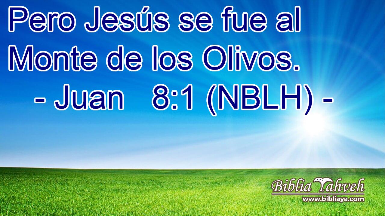  Pero Jesús se fue al Monte de los Olivos. 