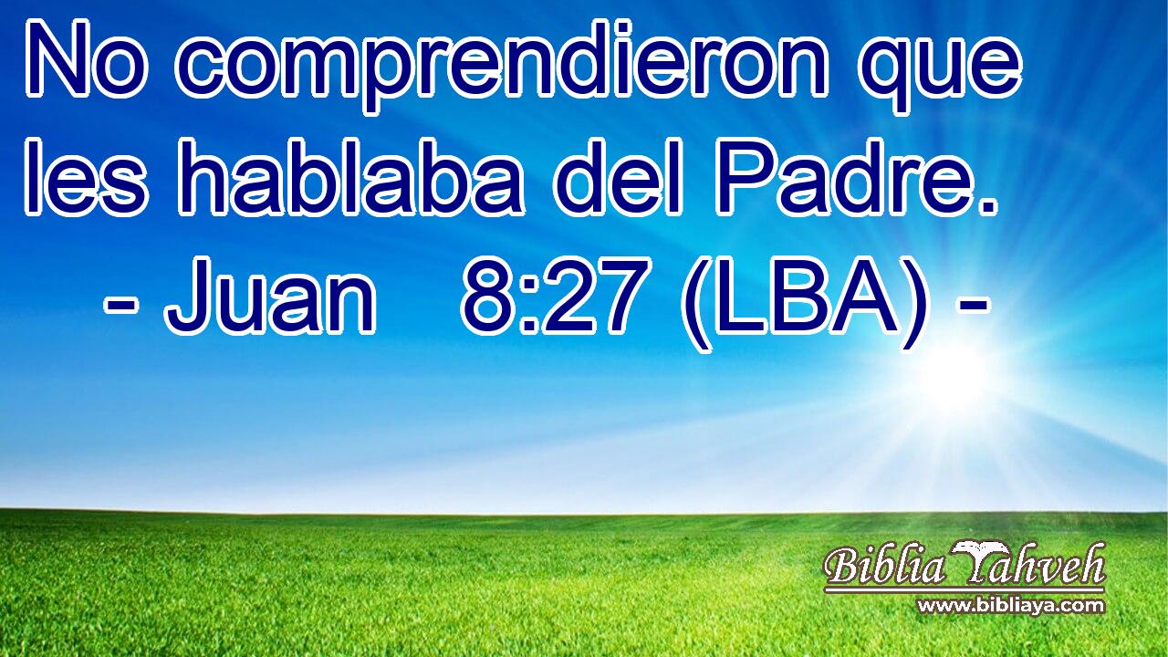No comprendieron que les hablaba del Padre.