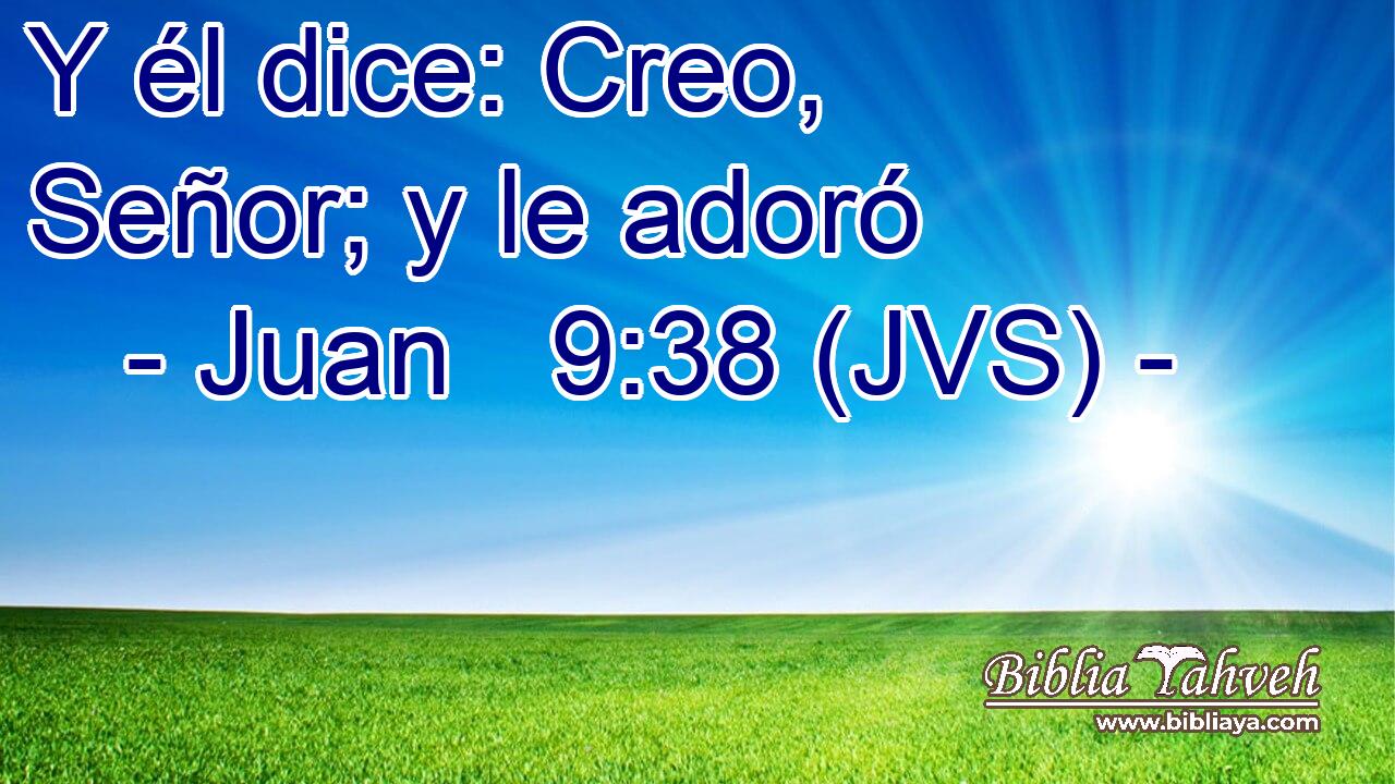 Y él dice: Creo, Señor; y le adoró