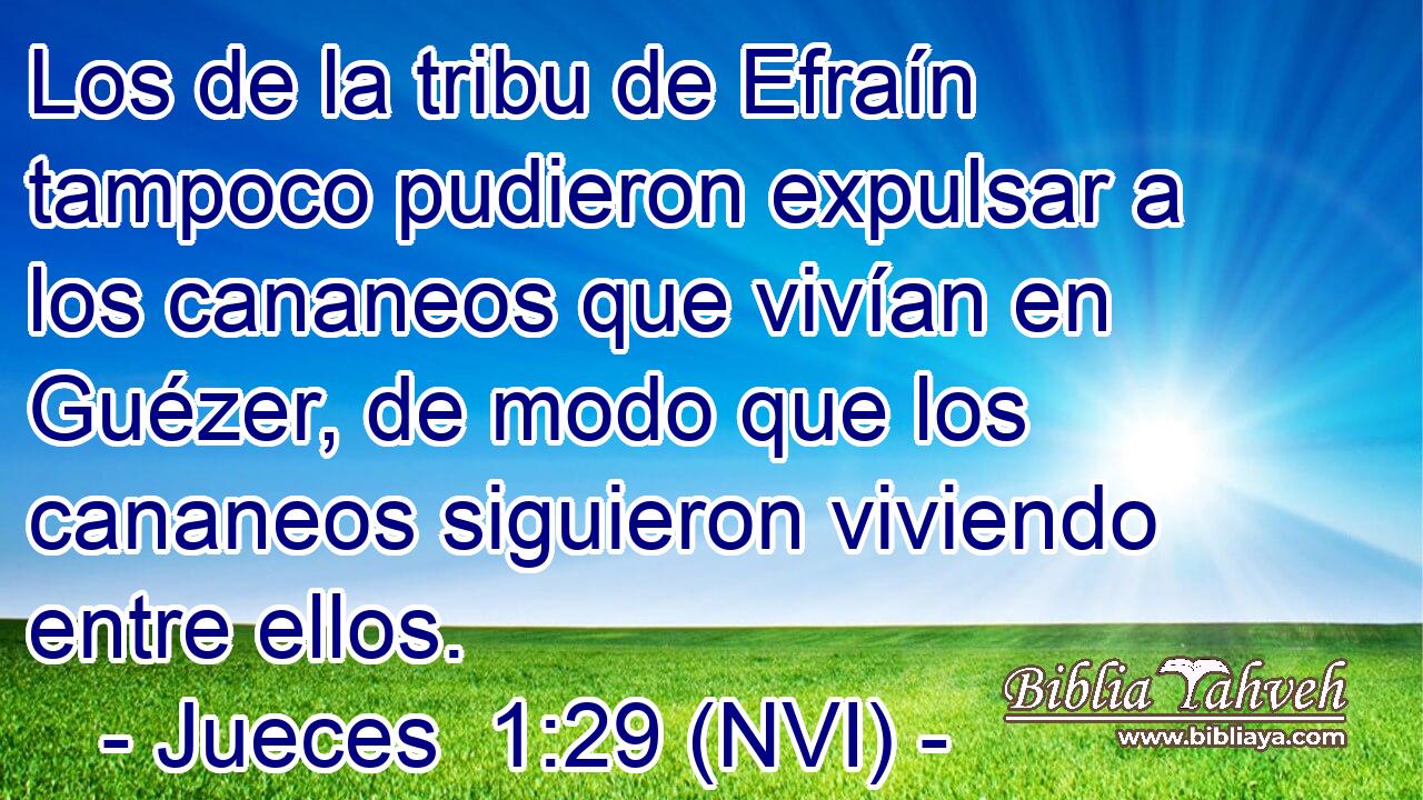  Los de la tribu de Efraín tampoco pudieron expulsar a los cananeos que vivían en Guézer, de modo que los cananeos siguieron viviendo entre ellos. 