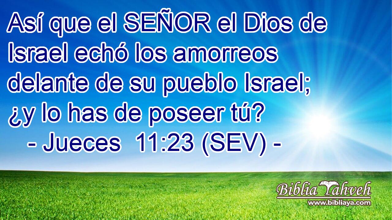 Así que el SEÑOR el Dios de Israel echó los amorreos delante de su pueblo Israel; ¿y lo has de poseer tú?