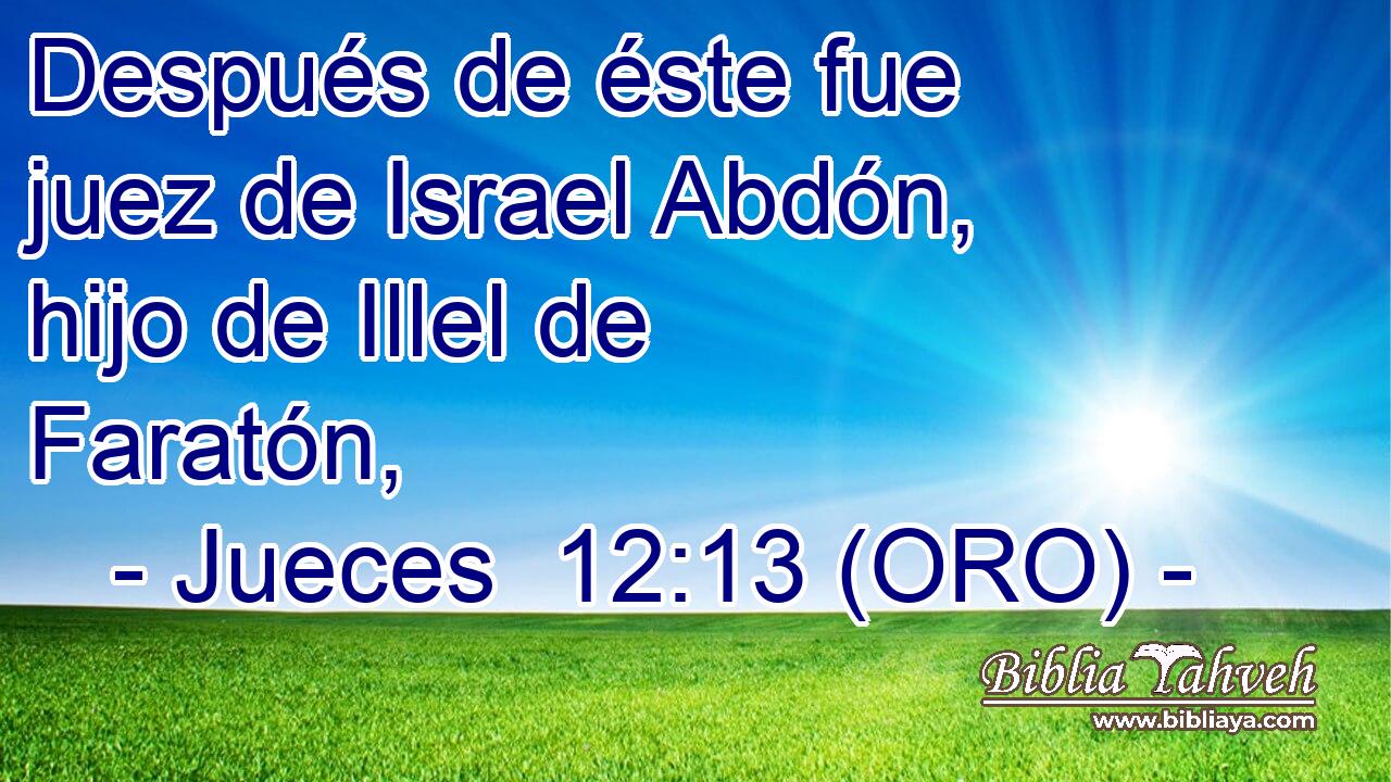  Después de éste fue juez de Israel Abdón, hijo de Illel de Faratón, 