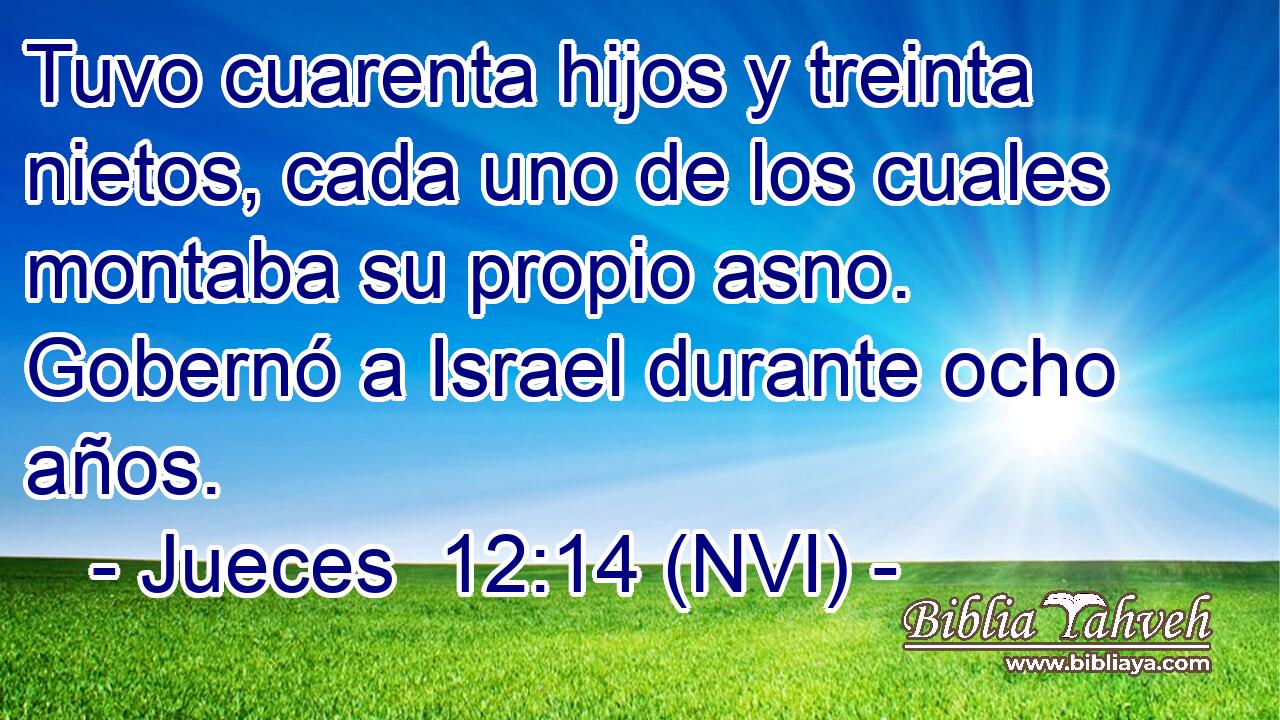  Tuvo cuarenta hijos y treinta nietos, cada uno de los cuales montaba su propio asno. Gobernó a Israel durante ocho años. 
