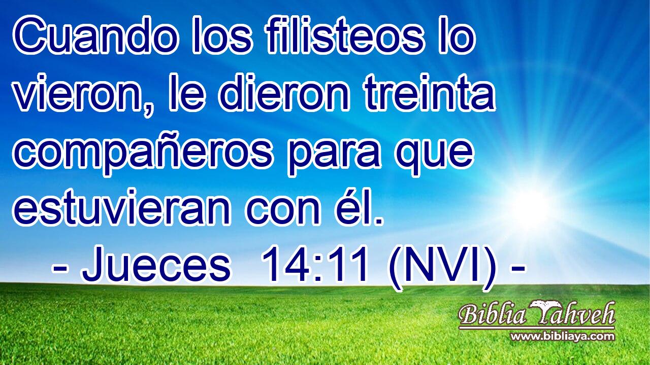  Cuando los filisteos lo vieron, le dieron treinta compañeros para que estuvieran con él. 