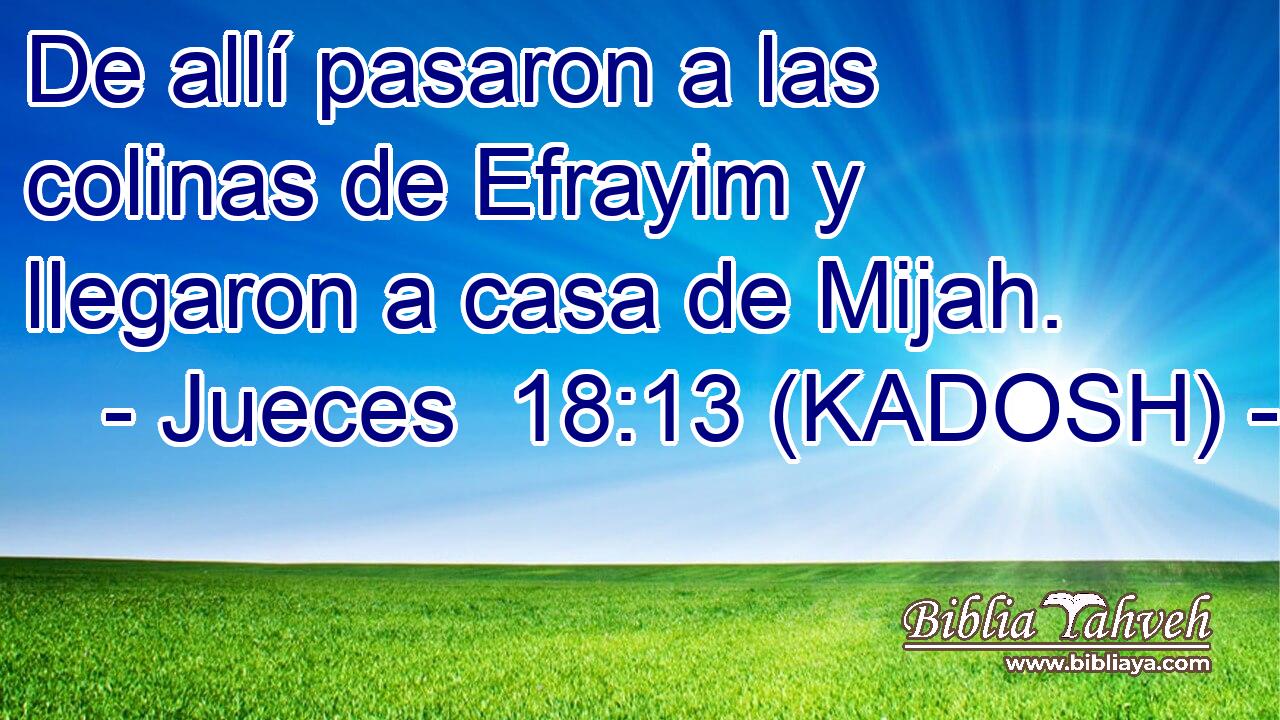  De allí pasaron a las colinas de Efrayim y llegaron a casa de Mijah. 