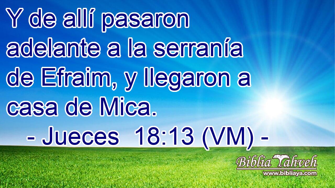  Y de allí pasaron adelante a la serranía de Efraim, y llegaron a casa de Mica. 