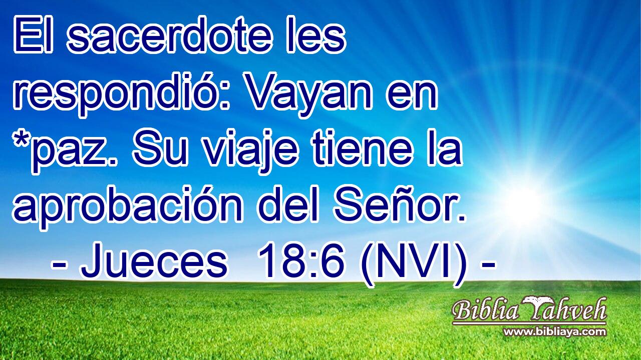  El sacerdote les respondió: Vayan en *paz. Su viaje tiene la aprobación del Señor. 