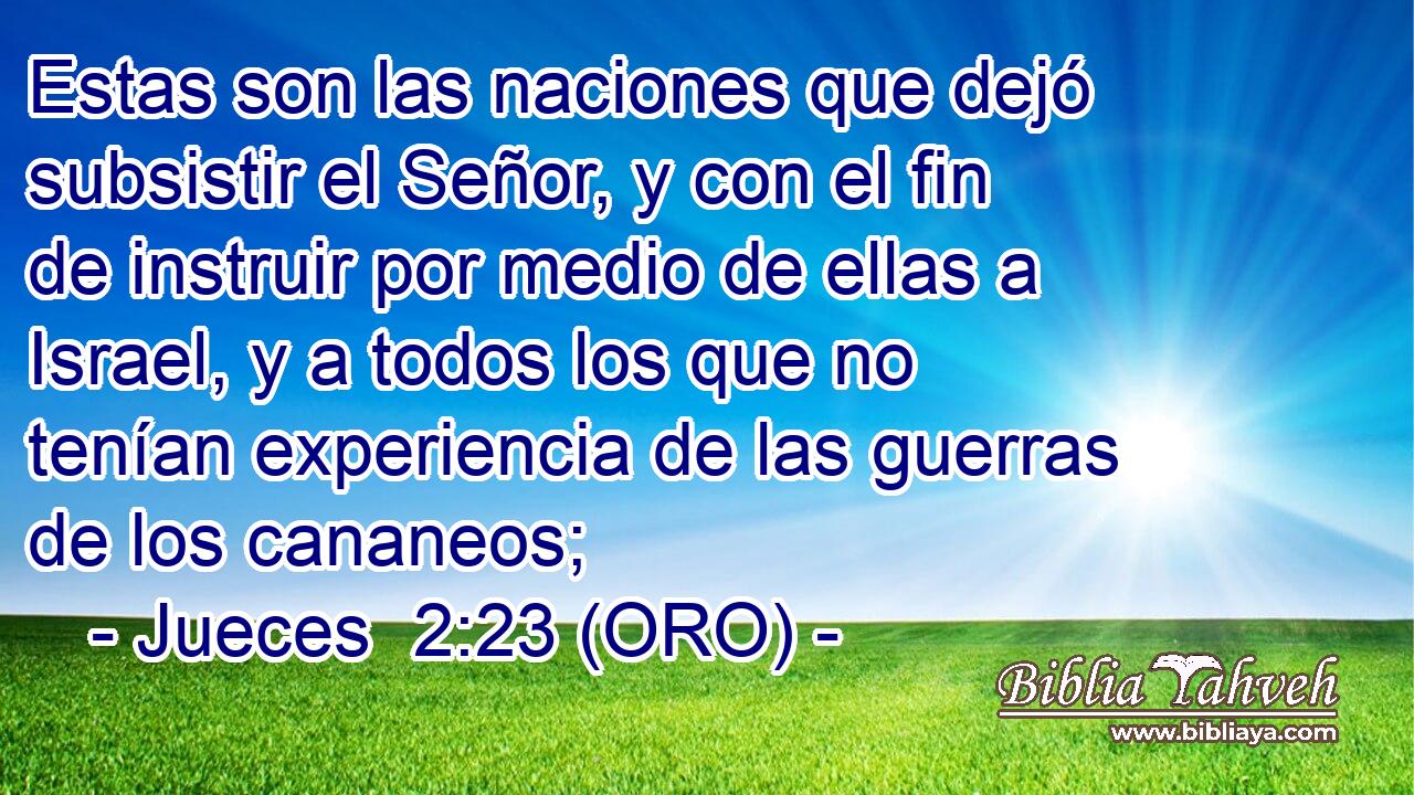  Estas son las naciones que dejó subsistir el Señor, y con el fin de instruir por medio de ellas a Israel, y a todos los que no tenían experiencia de las guerras de los cananeos; 