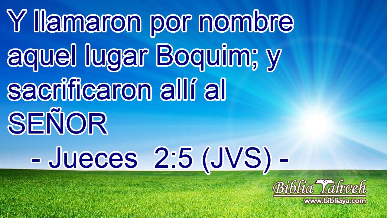 Y llamaron por nombre aquel lugar Boquim; y sacrificaron allí al SEÑOR
