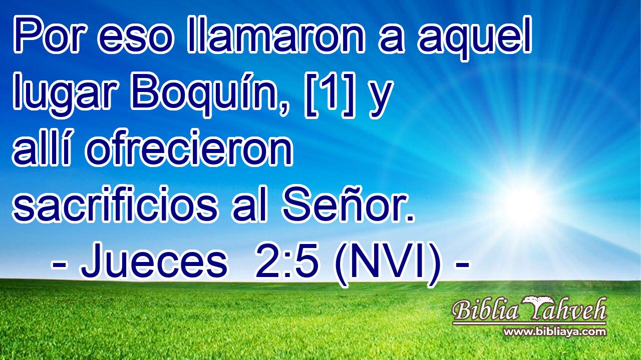  Por eso llamaron a aquel lugar Boquín, [1] y allí ofrecieron sacrificios al Señor. 