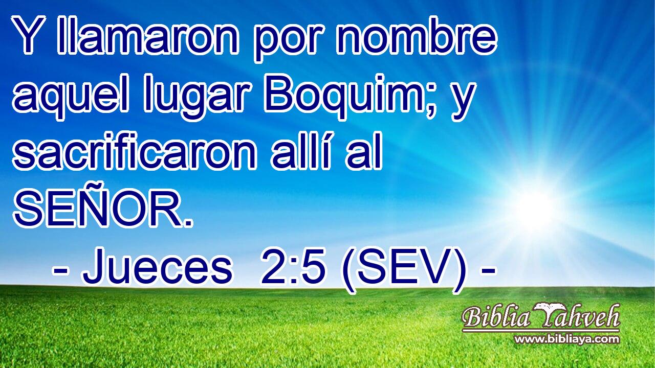 Y llamaron por nombre aquel lugar Boquim; y sacrificaron allí al SEÑOR.